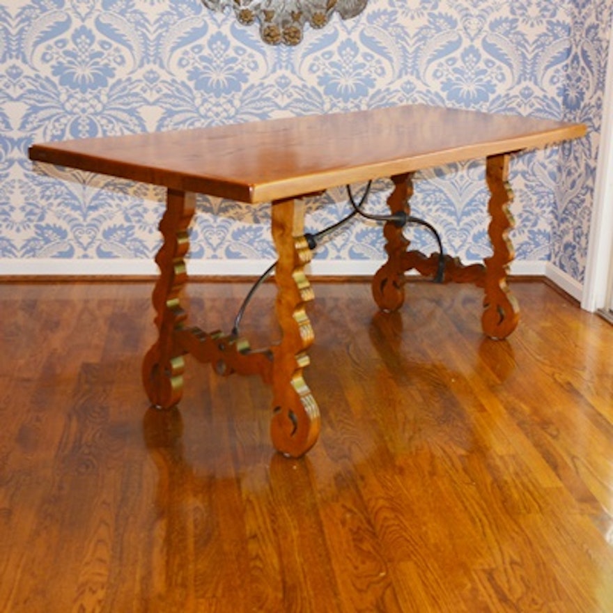 Spanish Influenced Oak Farm Table