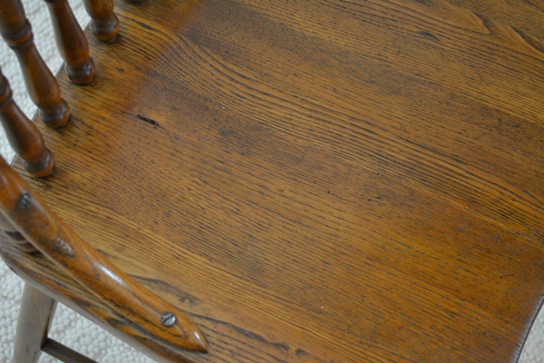 Six Vintage Carved Oak Dining Chairs