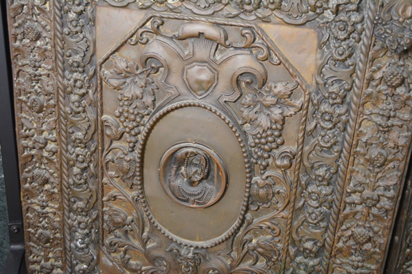 Victorian Bronze Relief Fireplace Screen
