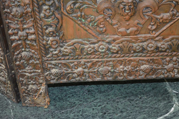 Victorian Bronze Relief Fireplace Screen