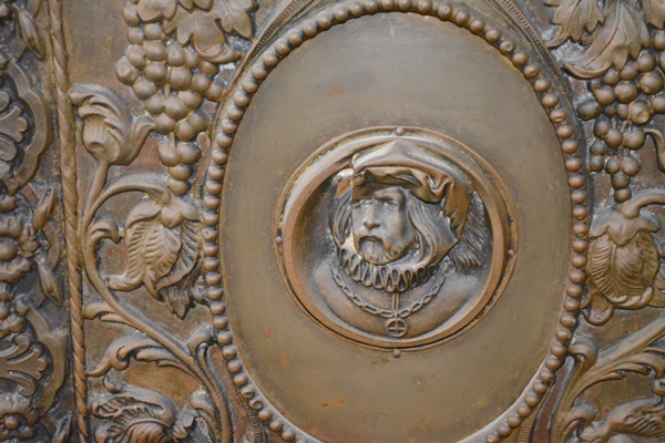 Victorian Bronze Relief Fireplace Screen