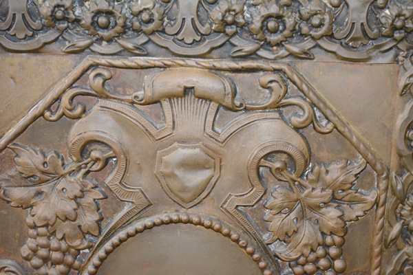 Victorian Bronze Relief Fireplace Screen