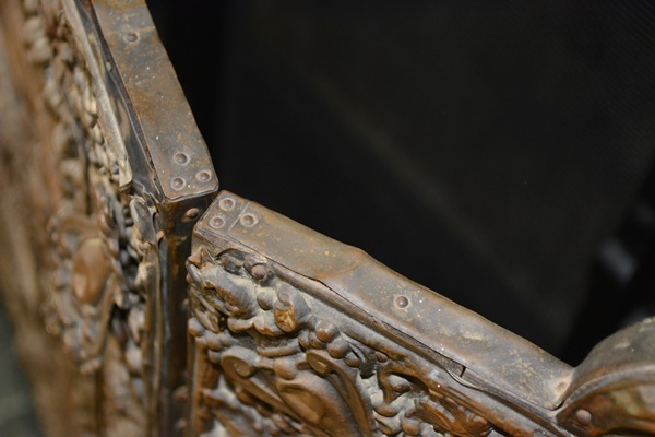 Victorian Bronze Relief Fireplace Screen