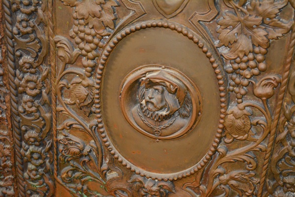 Victorian Bronze Relief Fireplace Screen