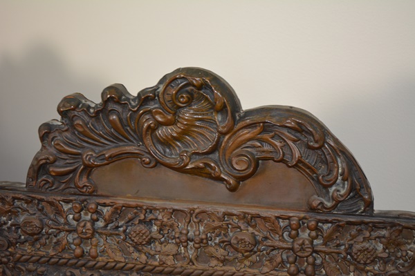 Victorian Bronze Relief Fireplace Screen