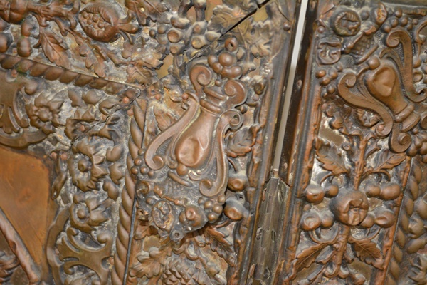 Victorian Bronze Relief Fireplace Screen