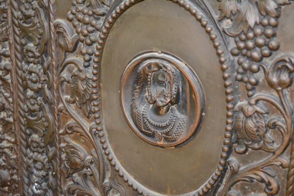 Victorian Bronze Relief Fireplace Screen