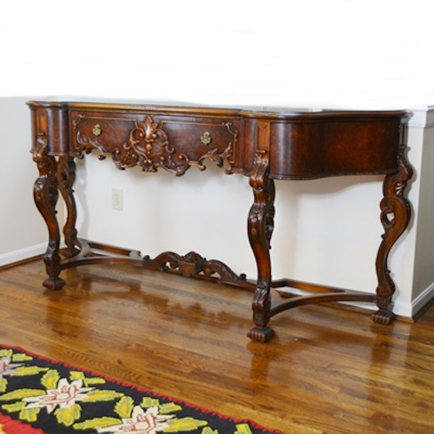 Batesville Cabinet Co. Baroque Italian Style Walnut Buffet, Circa 1930