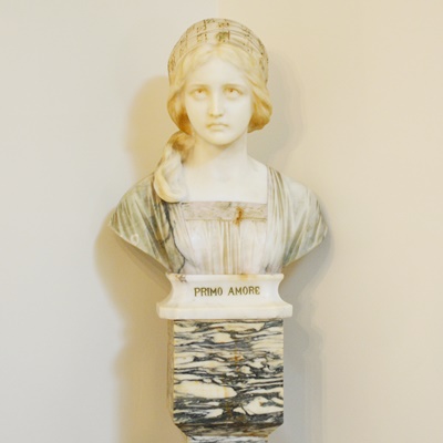 Giuseppe (Professor) Bessi Alabaster Bust "Primo Amore"