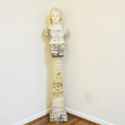 Giuseppe (Professor) Bessi Alabaster Bust "Primo Amore"