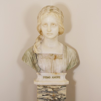 Giuseppe (Professor) Bessi Alabaster Bust "Primo Amore"