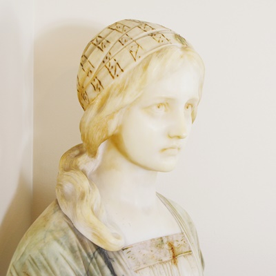 Giuseppe (Professor) Bessi Alabaster Bust "Primo Amore"