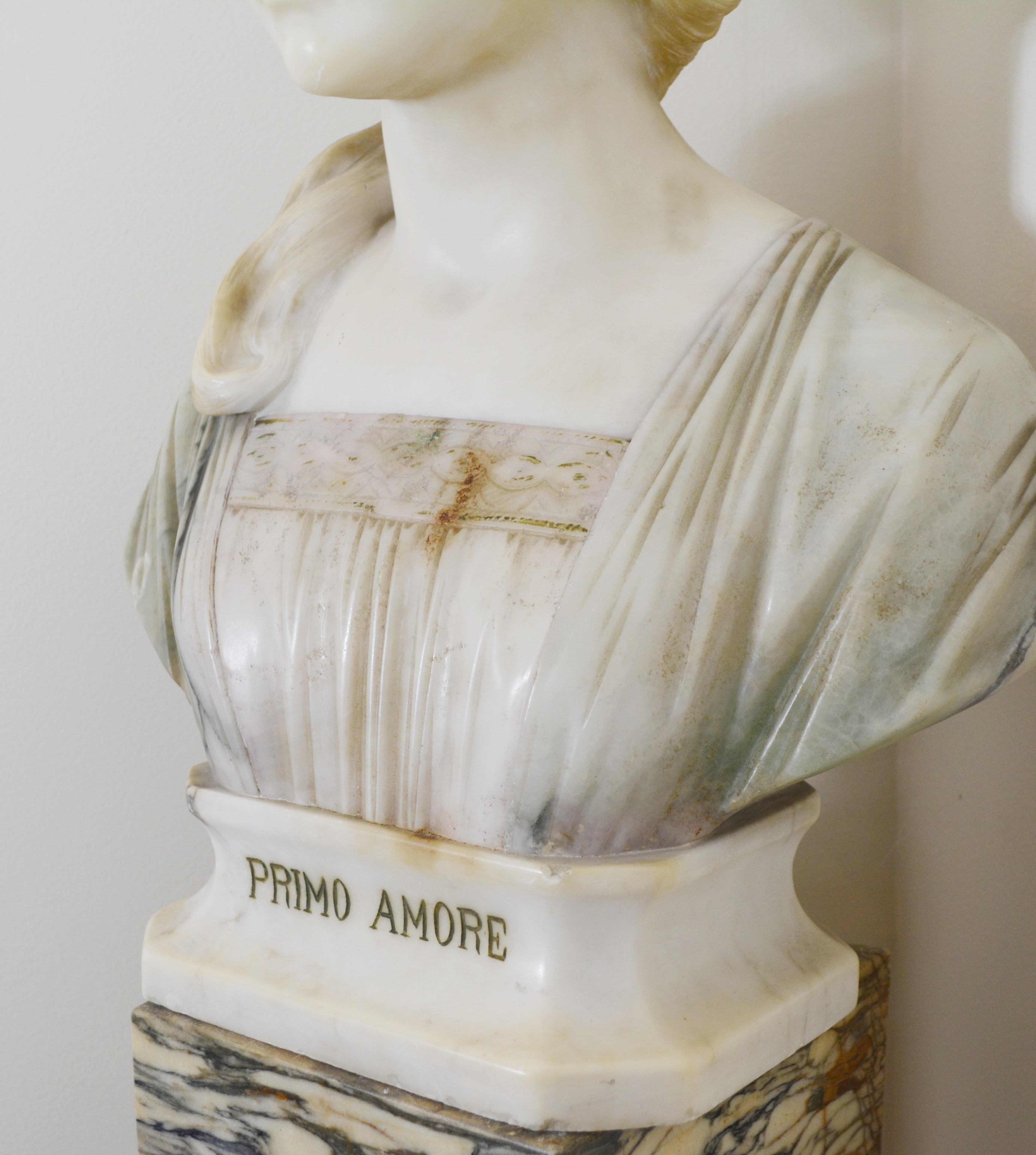 Giuseppe (Professor) Bessi Alabaster Bust "Primo Amore"