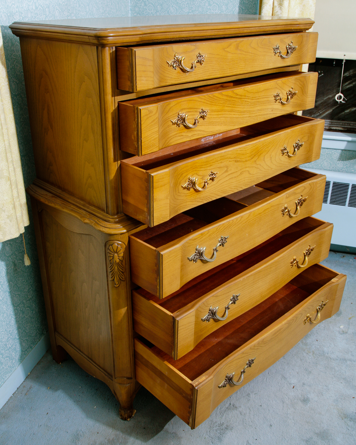 Louis XV Style Chest on Chest of Drawers by Huntley