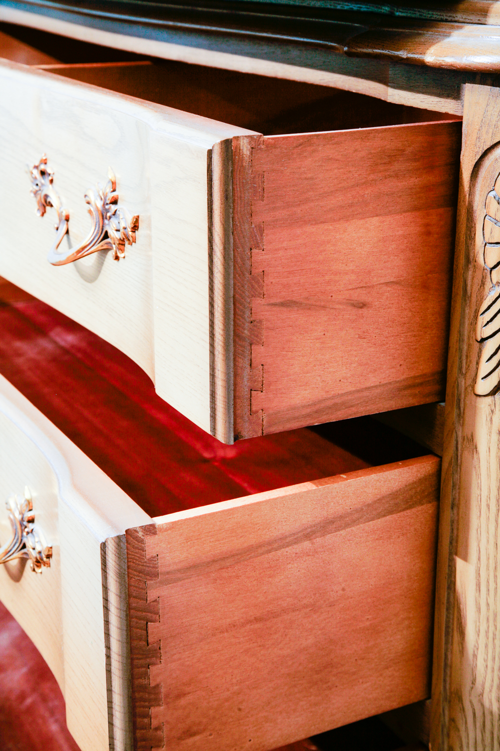 Louis XV Style Chest on Chest of Drawers by Huntley