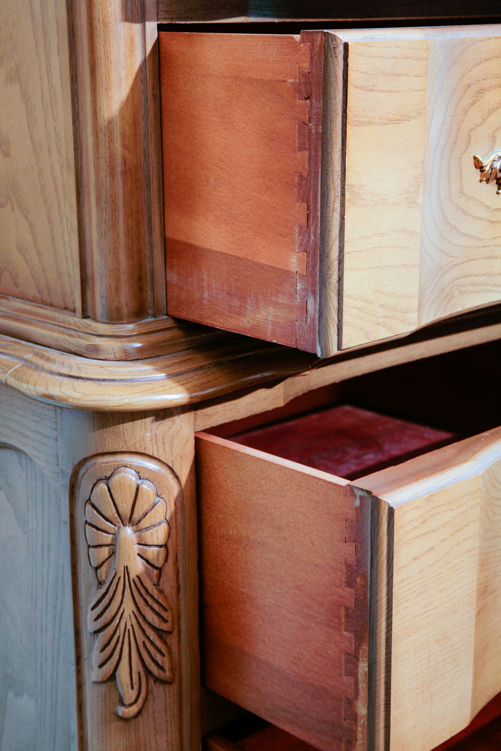 Louis XV Style Chest on Chest of Drawers by Huntley