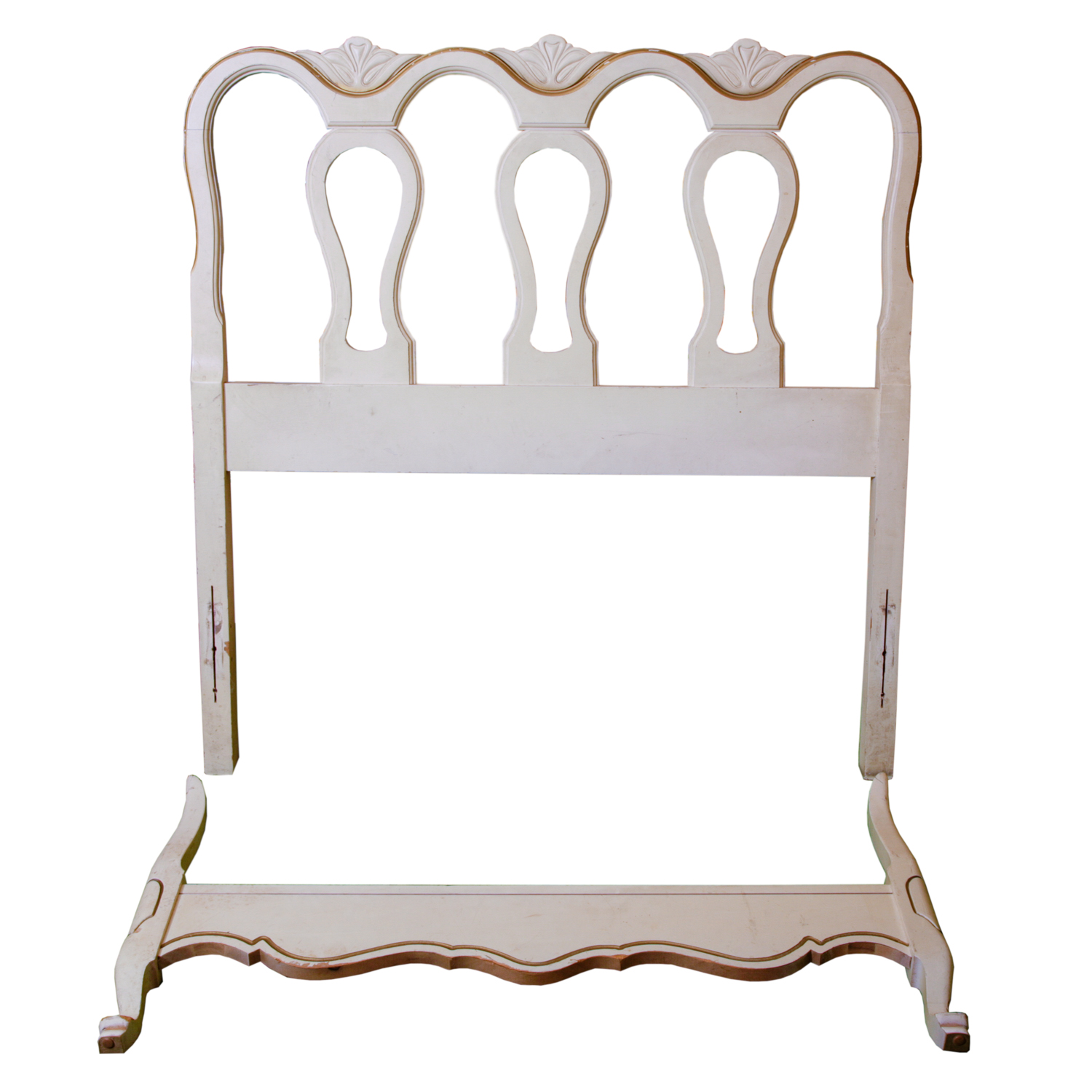 Vintage Johnson Carper Provincial Style Headboard & Footboard