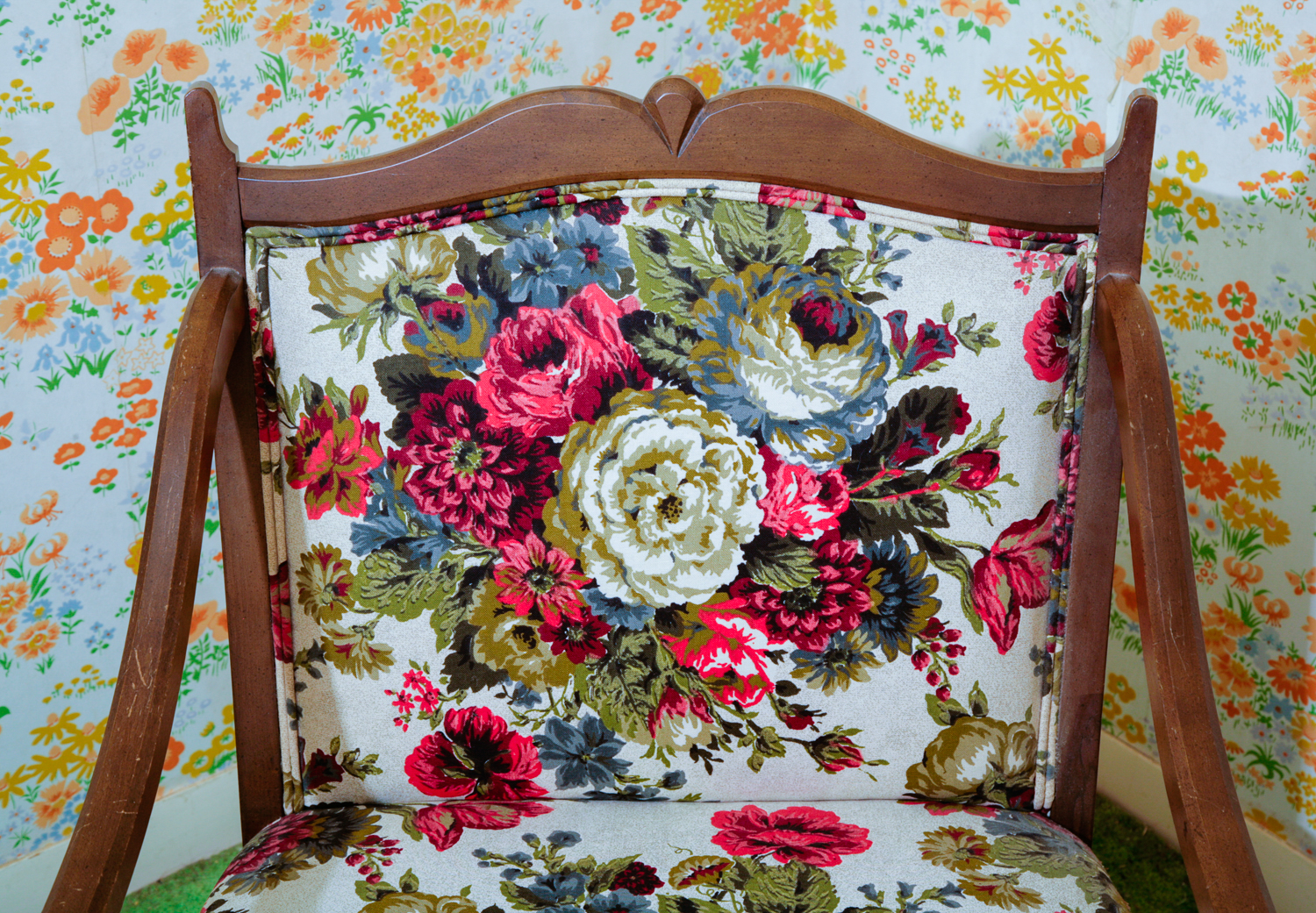 Floral Print Fauteuil by Statesville
