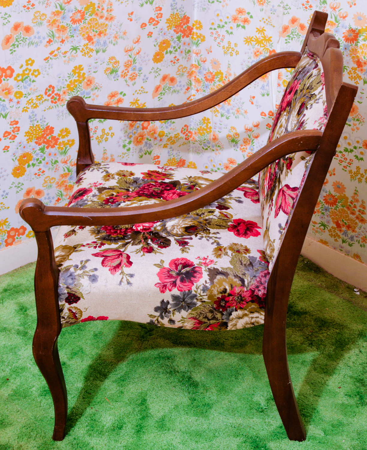 Floral Print Fauteuil by Statesville