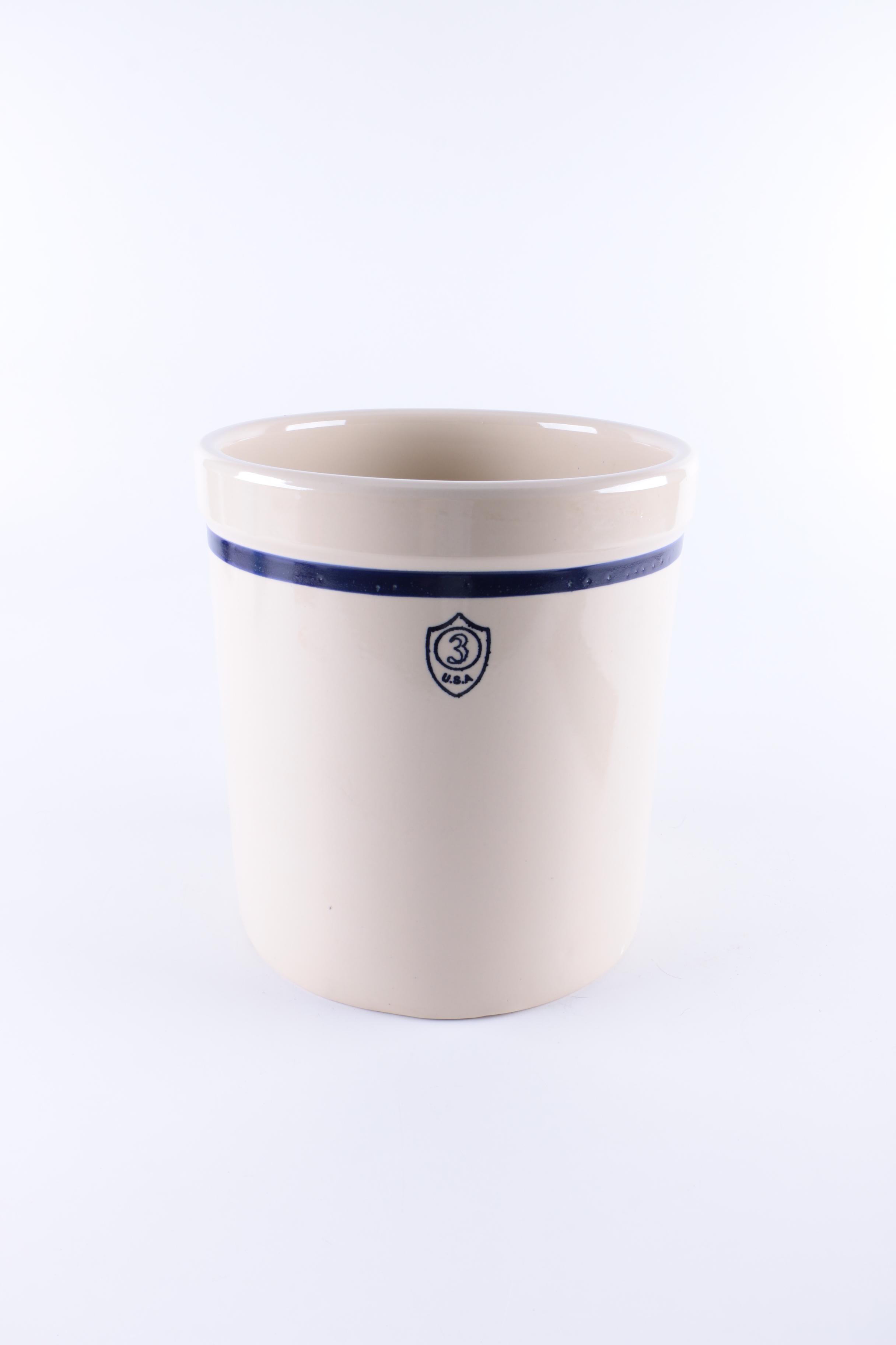Ohio Stoneware Blue and White Crock