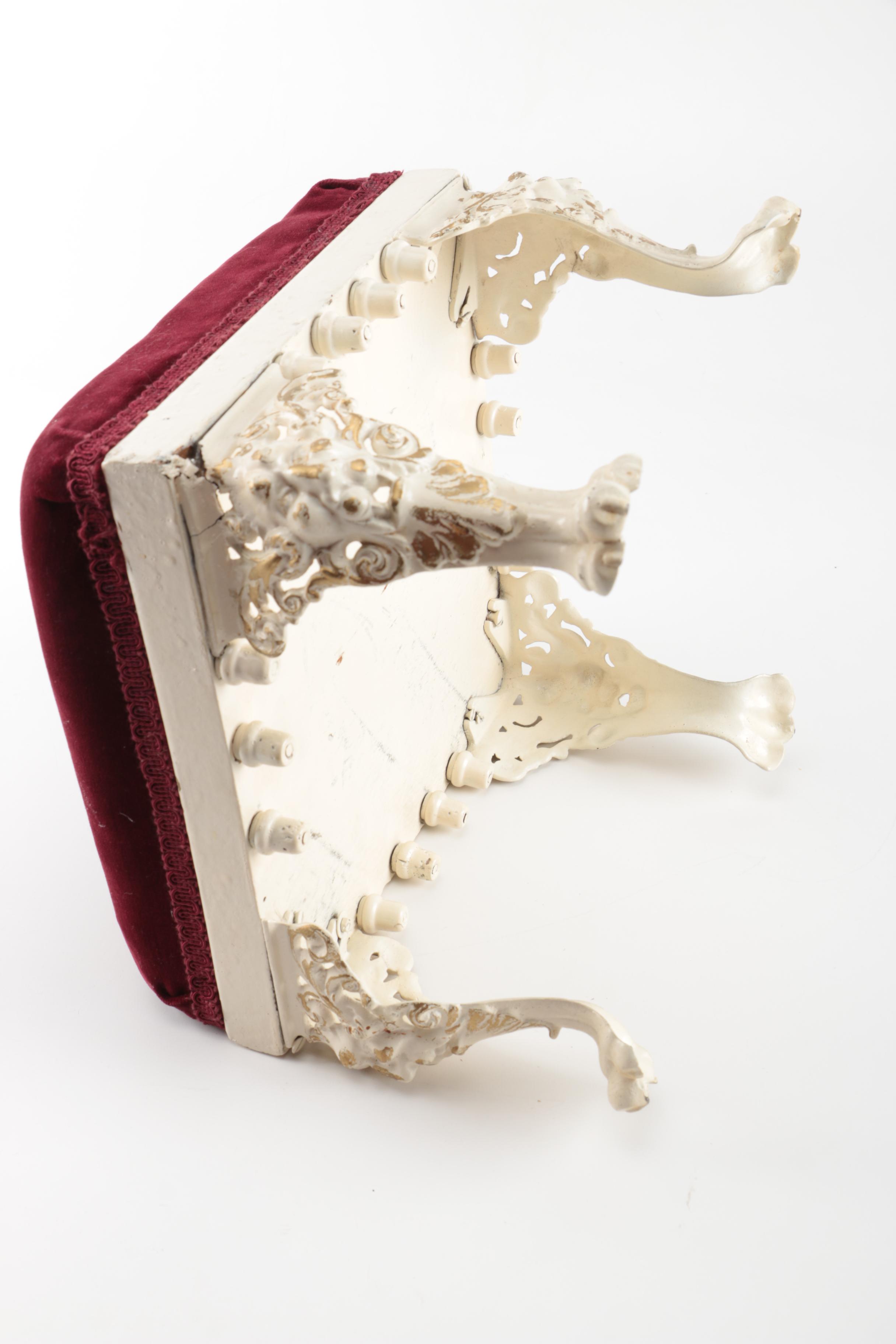 Antique Victorian Cast Iron Footstool, Circa Late 19th Century