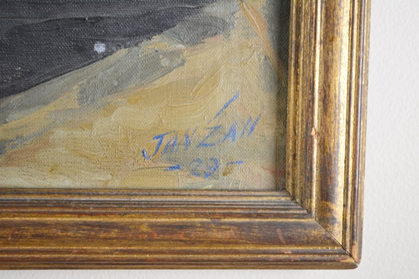 Janzan Original Oil Painting of Sea King Sailboat ***