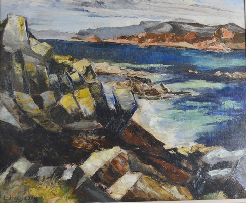 L. Hensen Original Oil Painting of Landscape