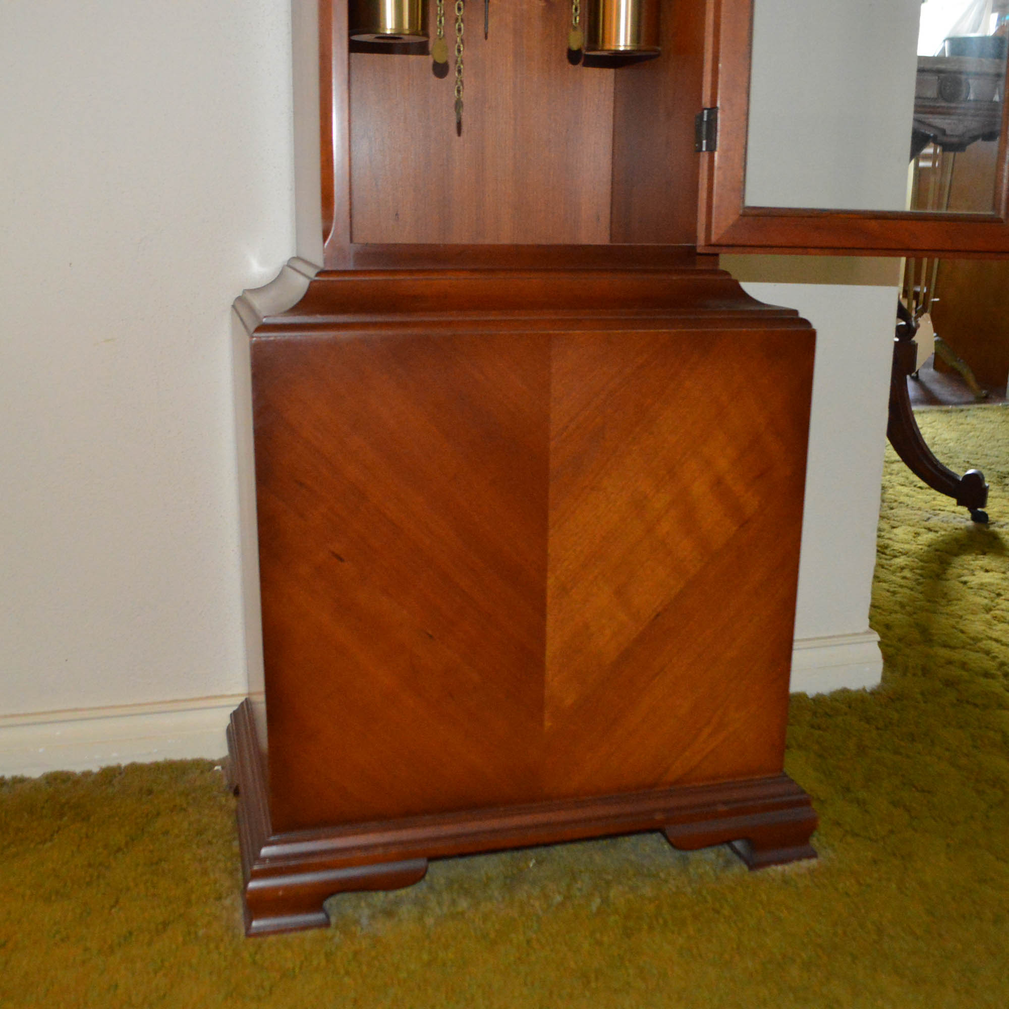 Vintage Queen Anne Style Grandfather Clock by Colonial