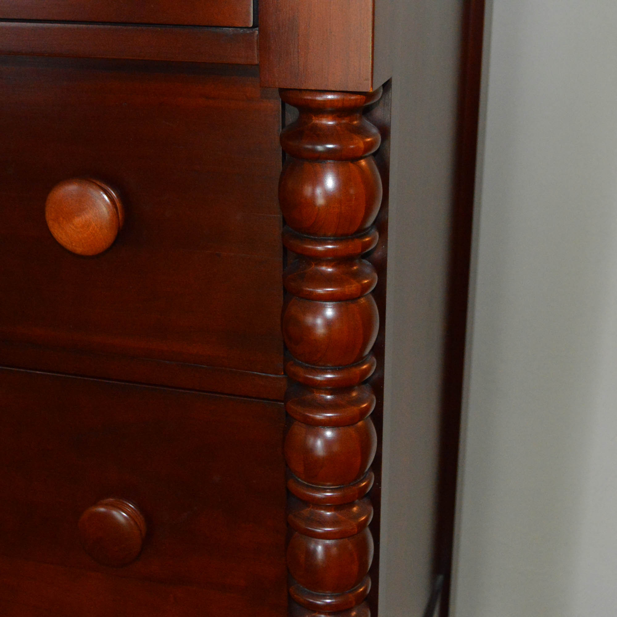 Vintage Empire Style Cherry Chest of Drawers by Davis Cabinet Co.