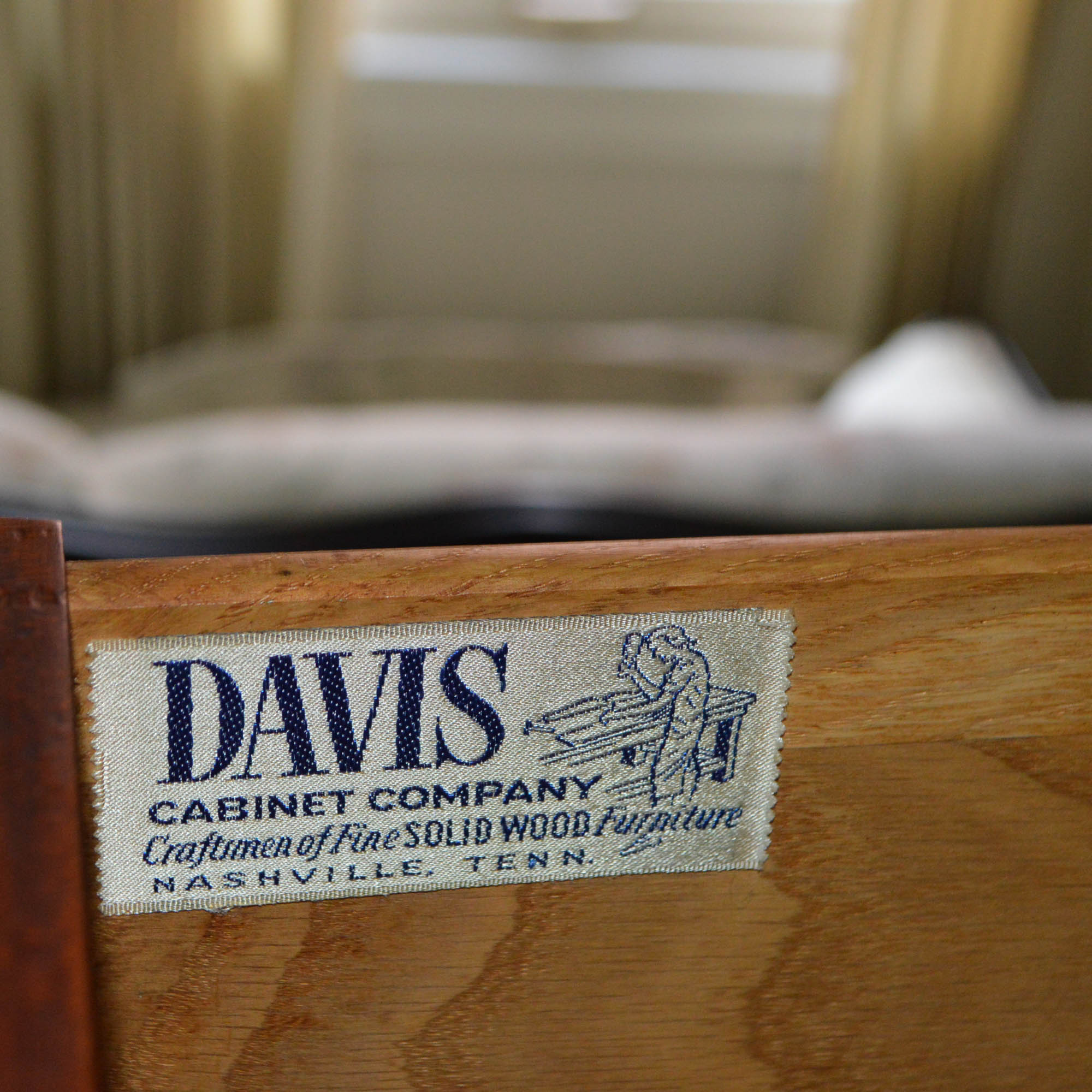 Vintage Empire Style Cherry Chest of Drawers by Davis Cabinet Co.