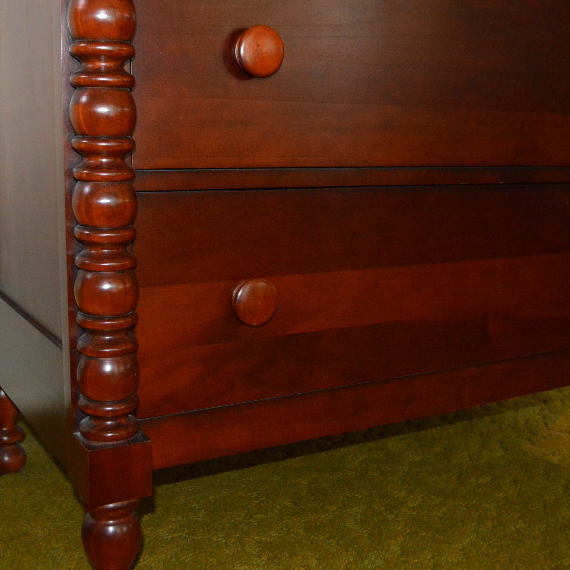 Vintage Empire Style Cherry Chest of Drawers by Davis Cabinet Co.