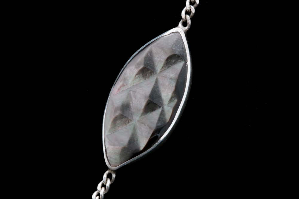 Robert Manse Sterling Silver and 18K Yellow Gold Shell Necklace