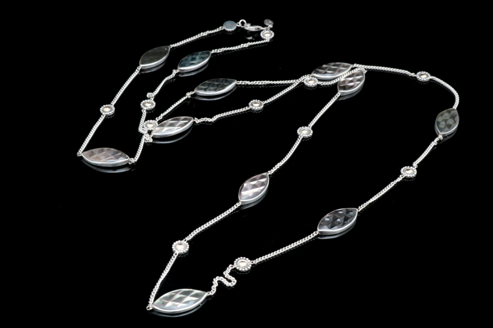 Robert Manse Sterling Silver and 18K Yellow Gold Shell Necklace