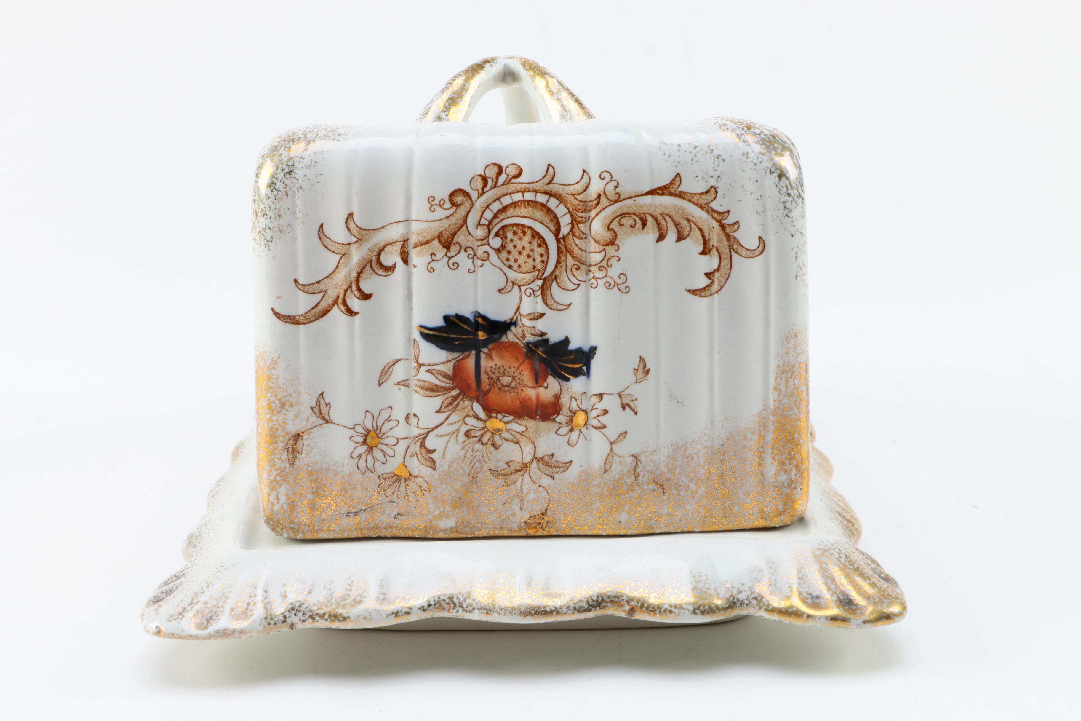 Antique G. T. Mountford "Seville" Cheese Keeper