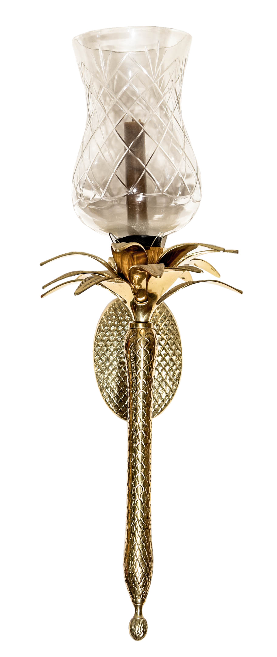 Two Matching Brass Wall Sconces