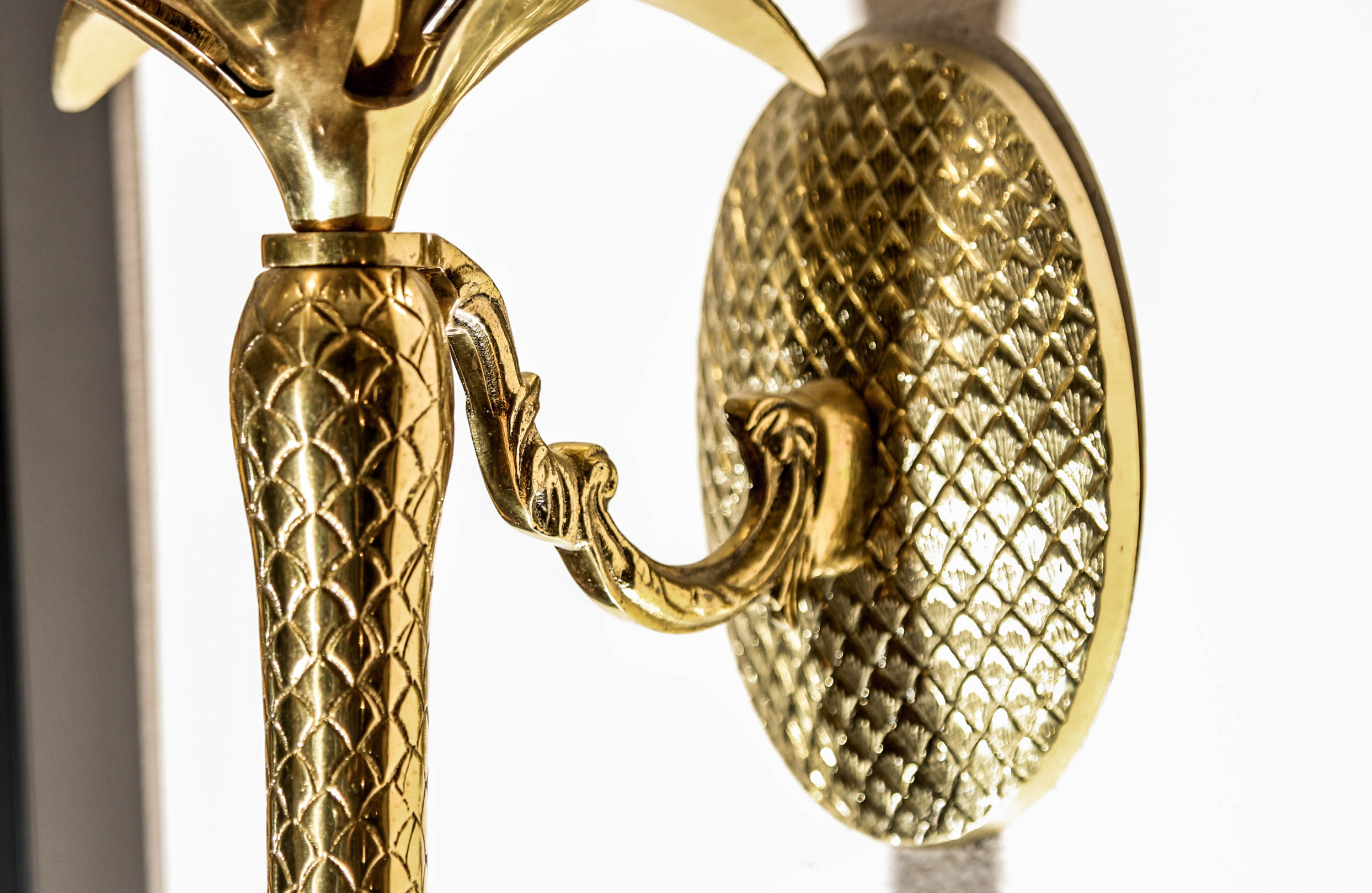 Two Matching Brass Wall Sconces