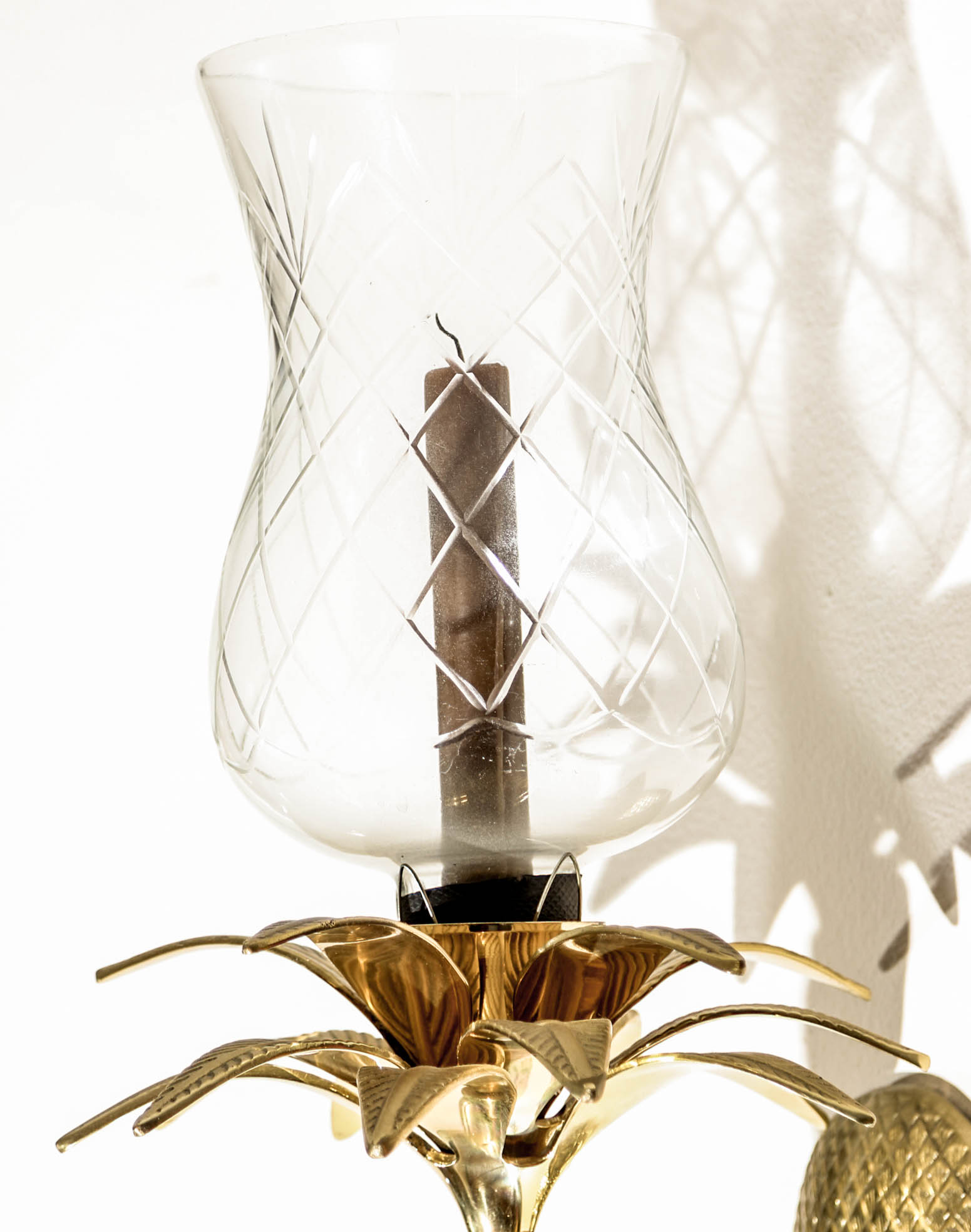 Two Matching Brass Wall Sconces