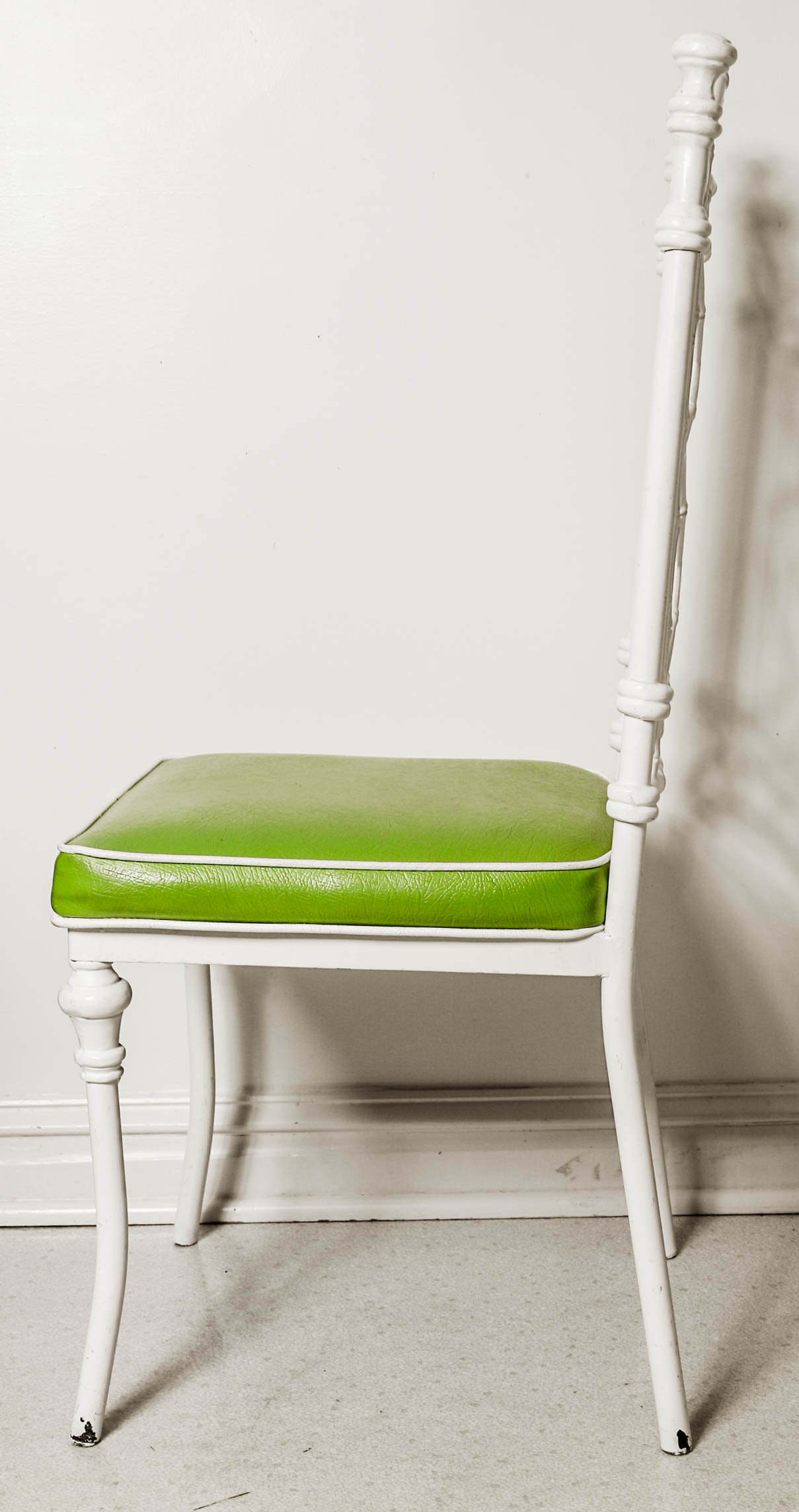 Vintage Kessler Industries White Bamboo Style Table and Chairs