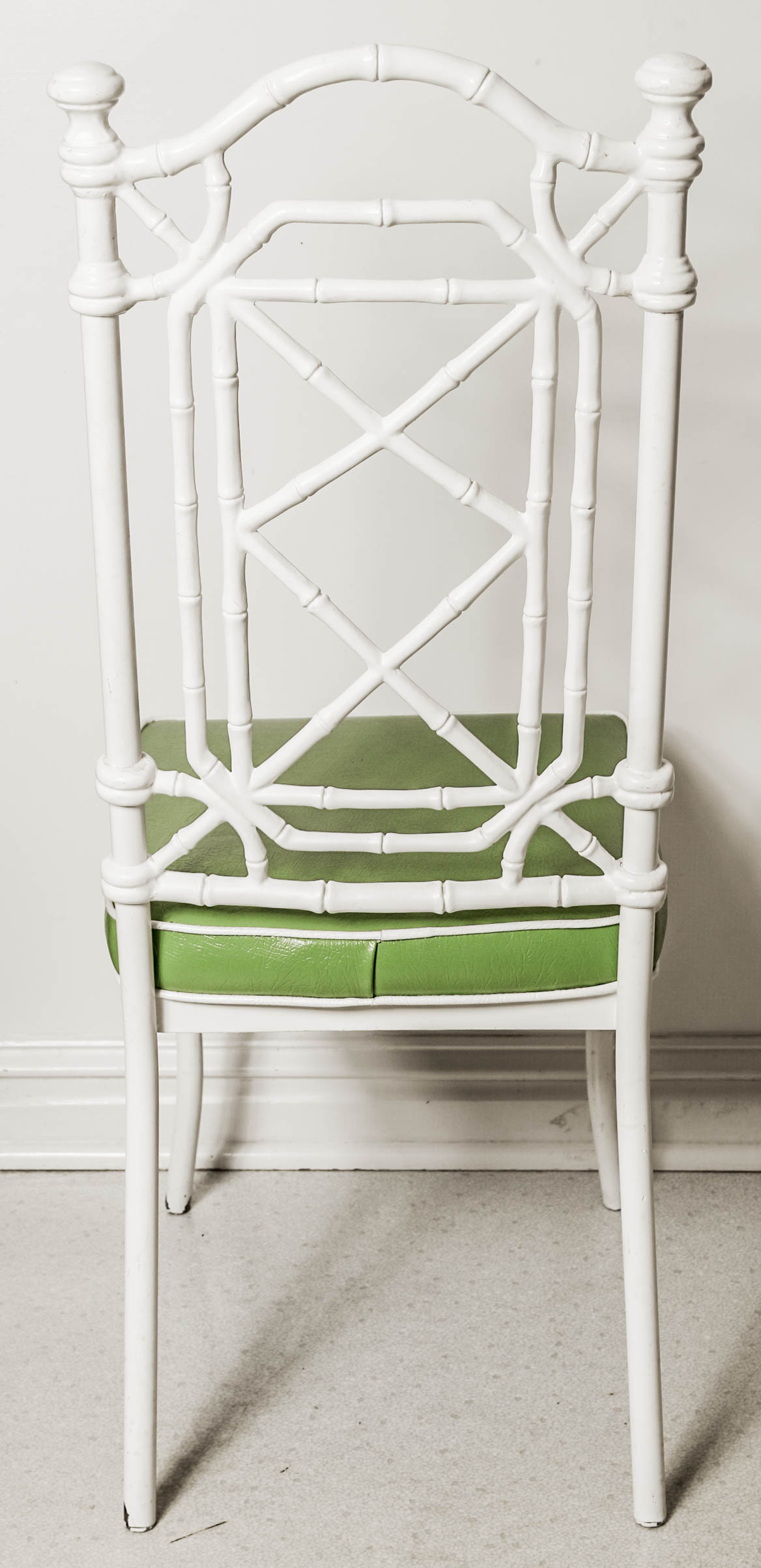 Vintage Kessler Industries White Bamboo Style Table and Chairs