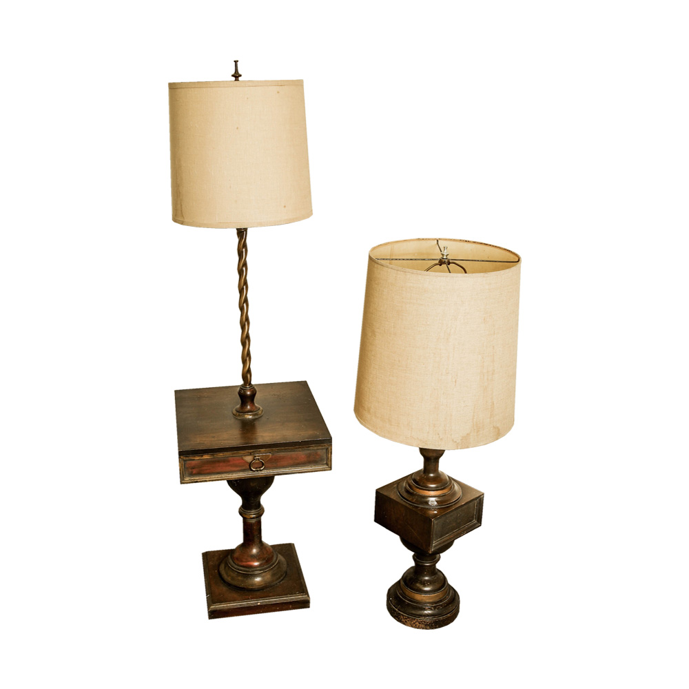 Coordinating Table Lamp and Lamp Table