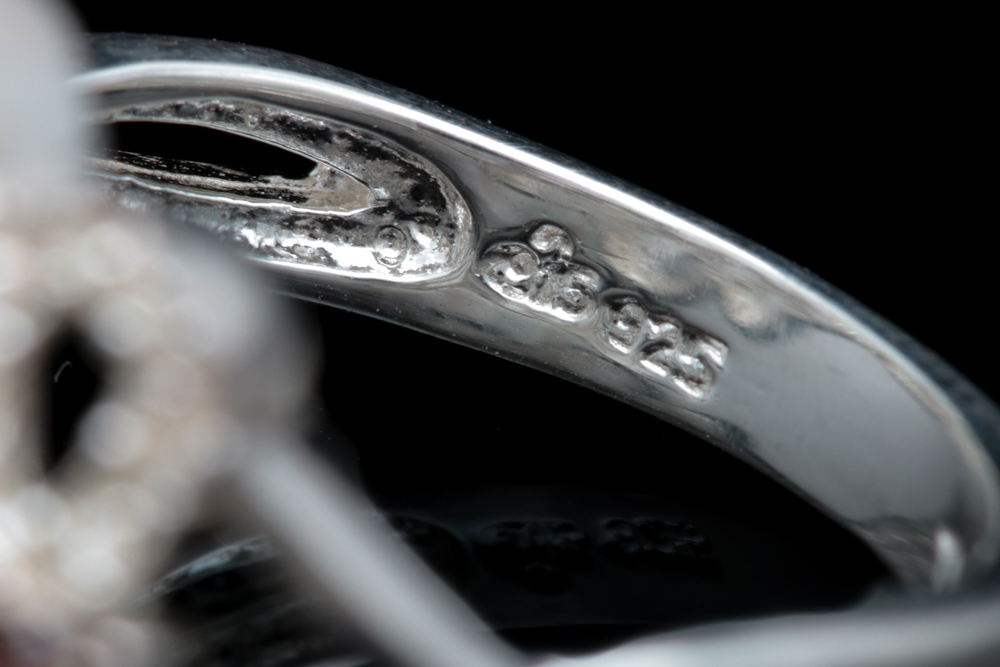 Sterling Silver Treated Diamond Ring