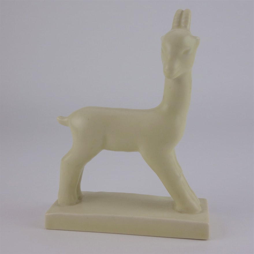 Rare 1931 Rookwood Art Pottery Gazelle Paperweight