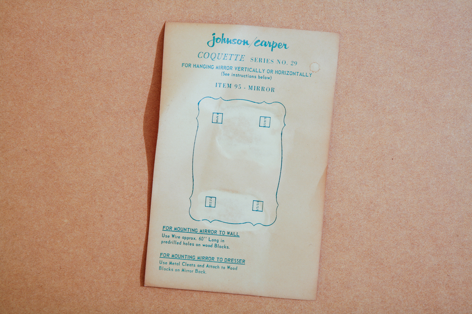 Vintage French Provincial Style Mirror by Johnson Carper