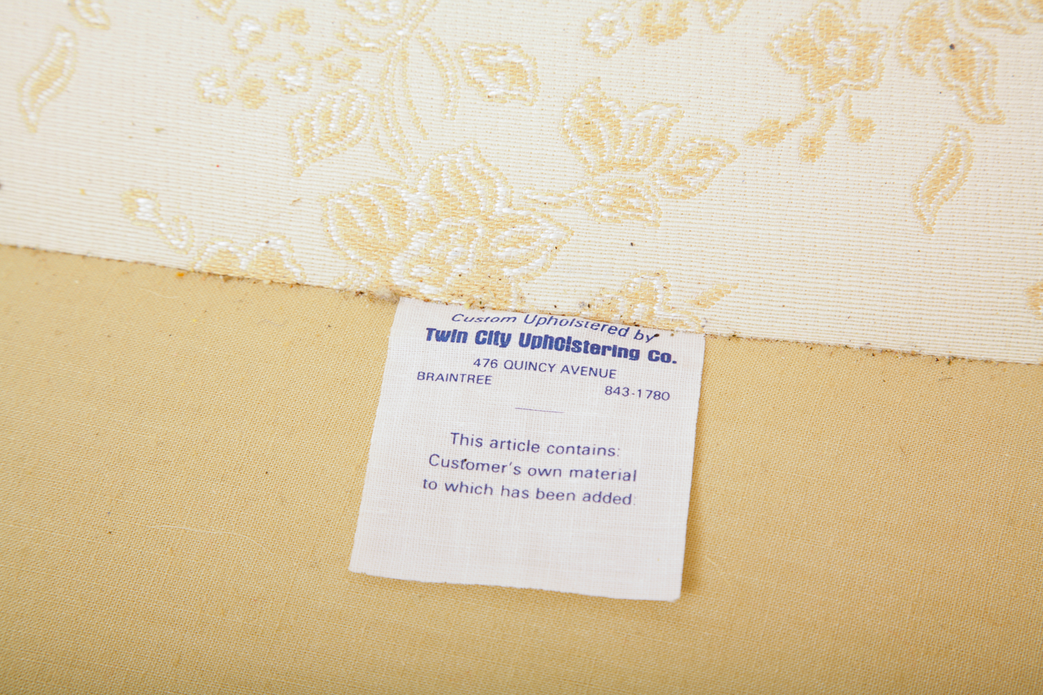 Vintage Sofa by Twin City Upholstery Company