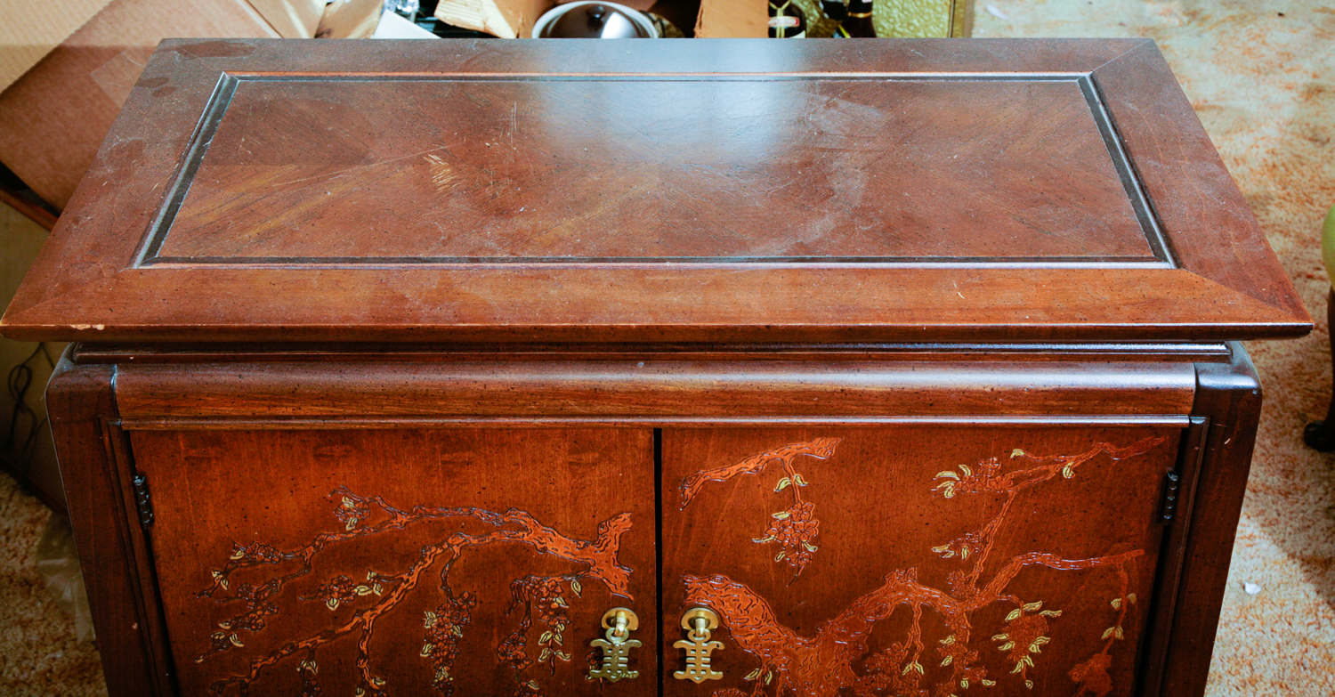 East Asian Style Inlaid Console Table