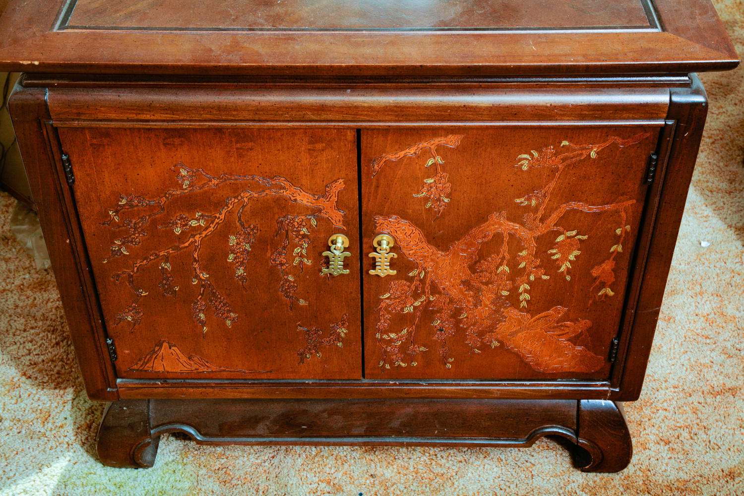 East Asian Style Inlaid Console Table