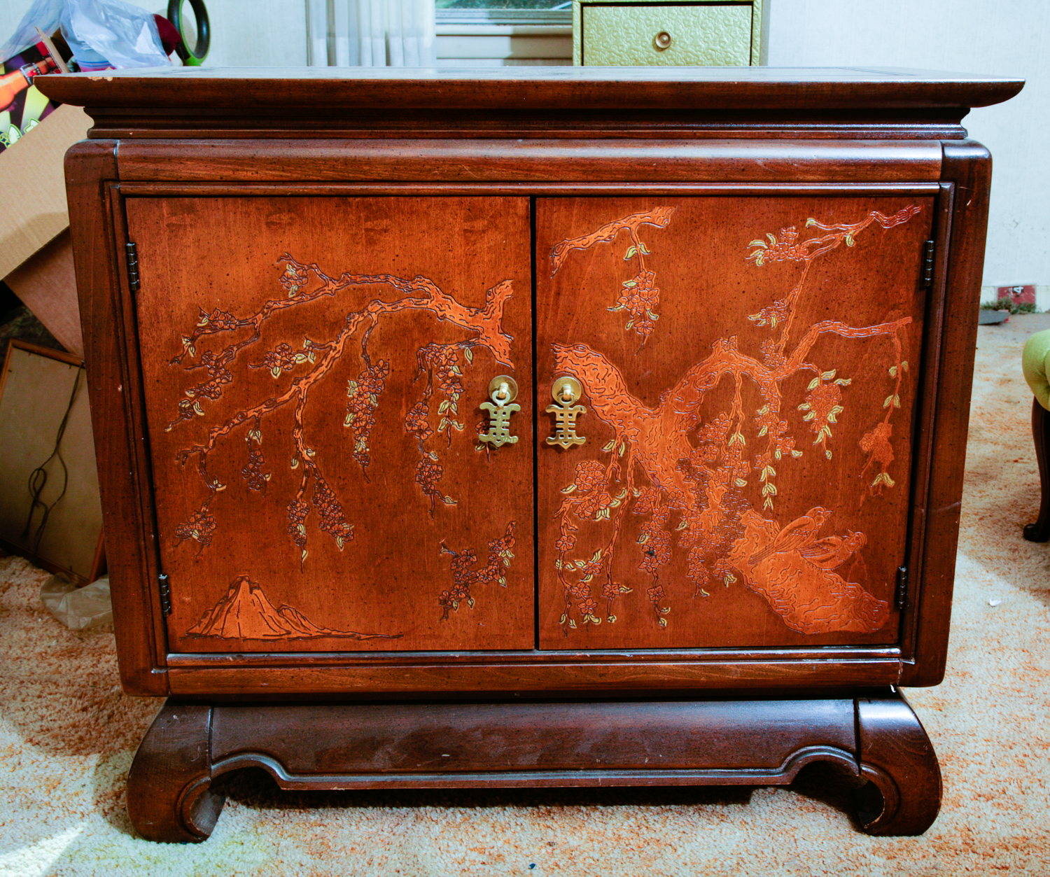East Asian Style Inlaid Console Table