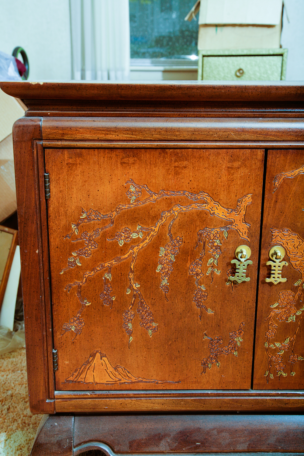 East Asian Style Inlaid Console Table