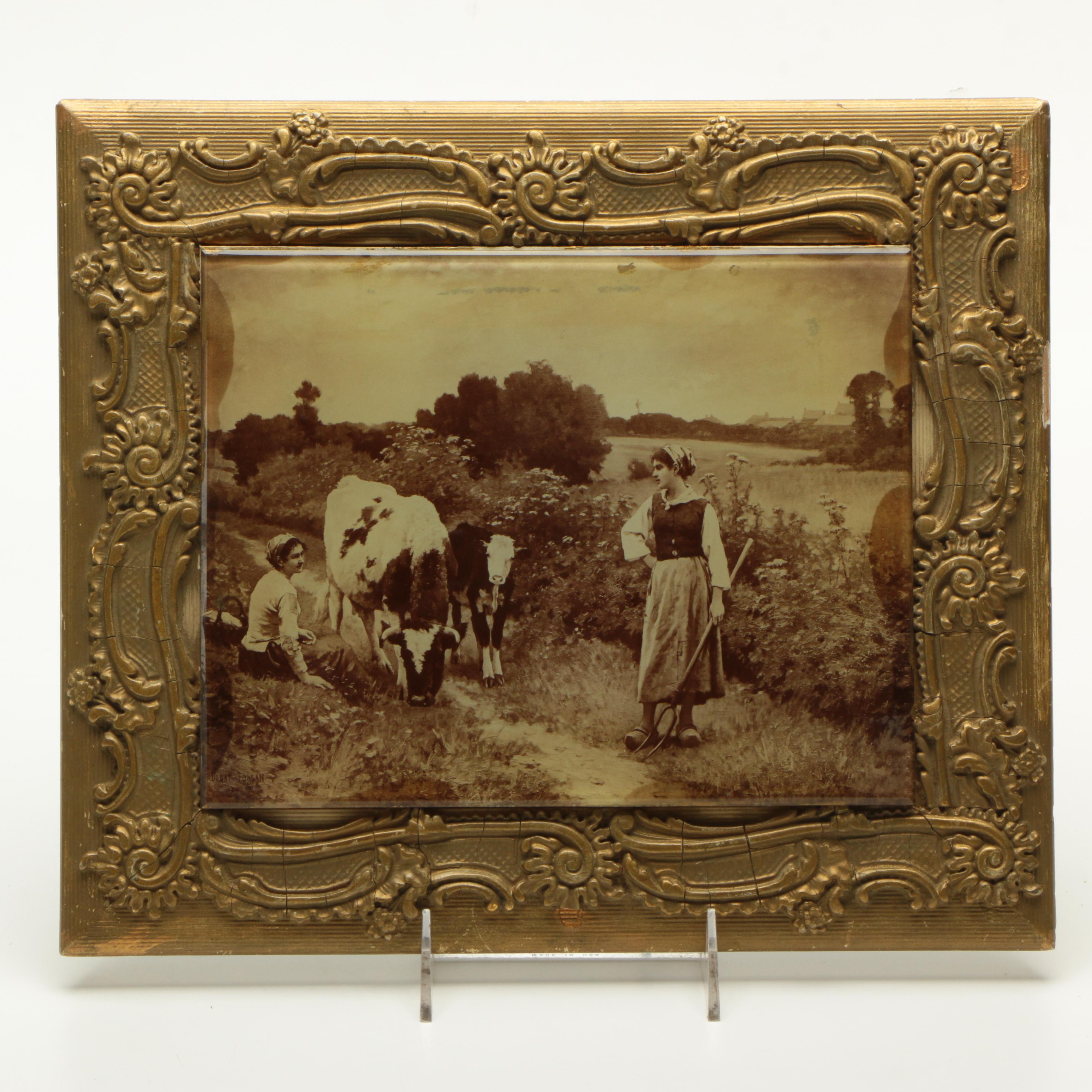 After Édouard Debat-Ponsan Albumen Print "A Rest Along the Way"