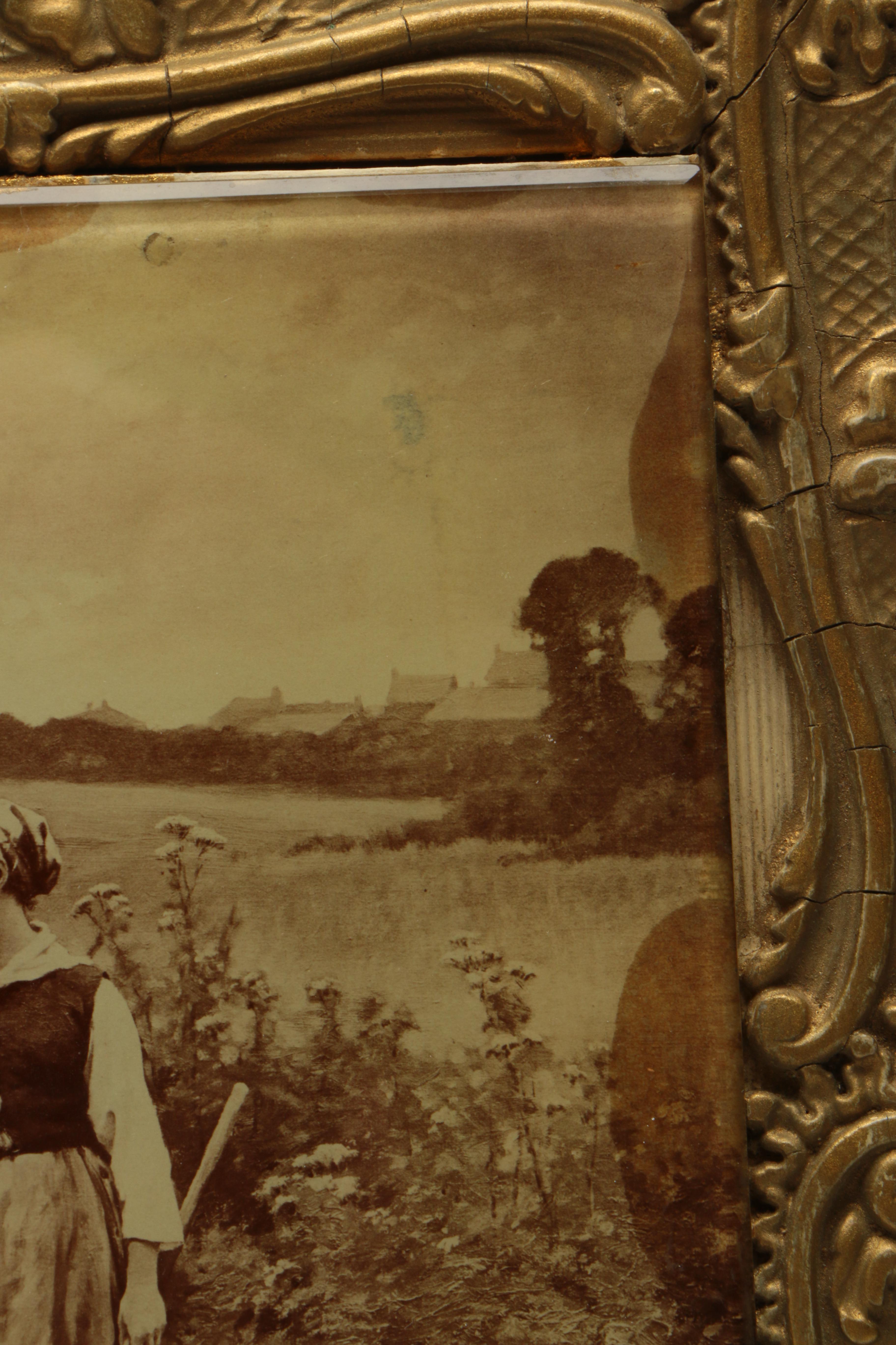 After Édouard Debat-Ponsan Albumen Print "A Rest Along the Way"